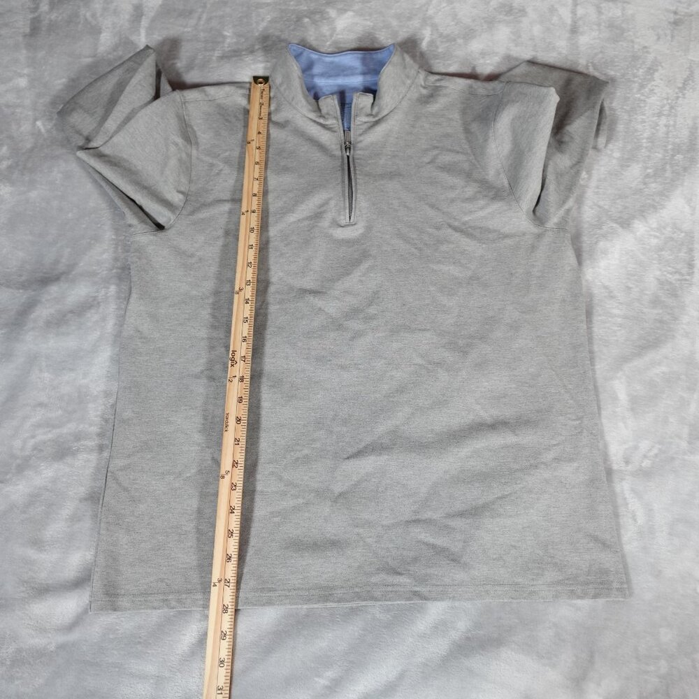 Mizzen Main 1/4 Zip Pullover Mens XL Rayon Stretch Athletic Golf Gray - Picture 9 of 10